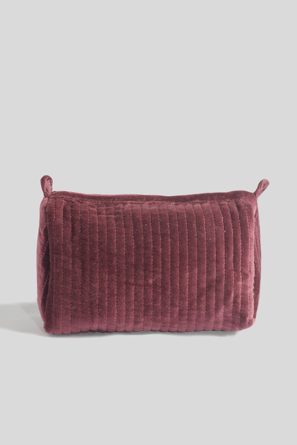 Neceser de terciopelo Quilted Burdeos Pequeño