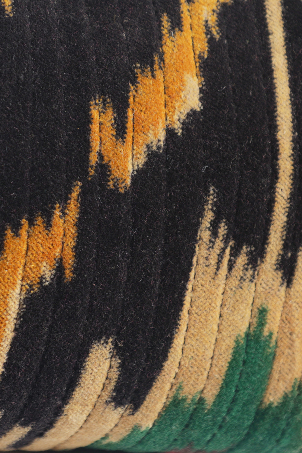 Neceser de terciopelo Quilted Negro Estampado Mediano